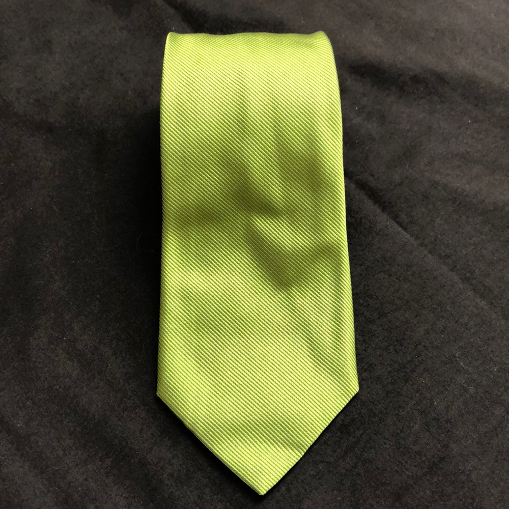 Barney’s green silk neck tie